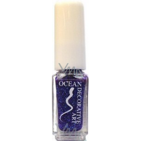 Ocean Decorative Art zdobící lak na nehty odstín 06 modrofialový třpyt 5 ml