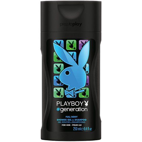 Playboy Generation for Him 2v1 sprchový gel a šampon pro muže 250 ml
