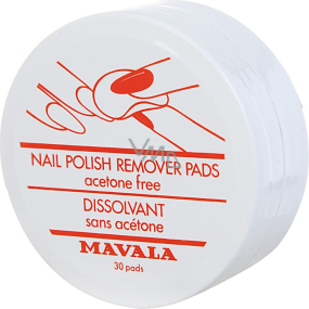 Mavala Nail Polish Remover Pads jednorázové odlakovací tampóny 30 kusů