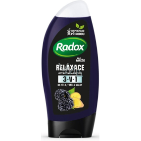 Radox Men Relaxace Ostružina a zázvor 3v1 sprchový gel a šampon pro muže 250 ml