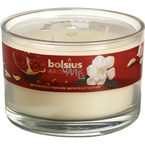 Bolsius Aromatic Jasmine & Pomegranate - Jasmín & Pomeranč 3 knoty vonná svíčka ve skle 70 x 106 mm 685 g, doba hoření 83 hodin