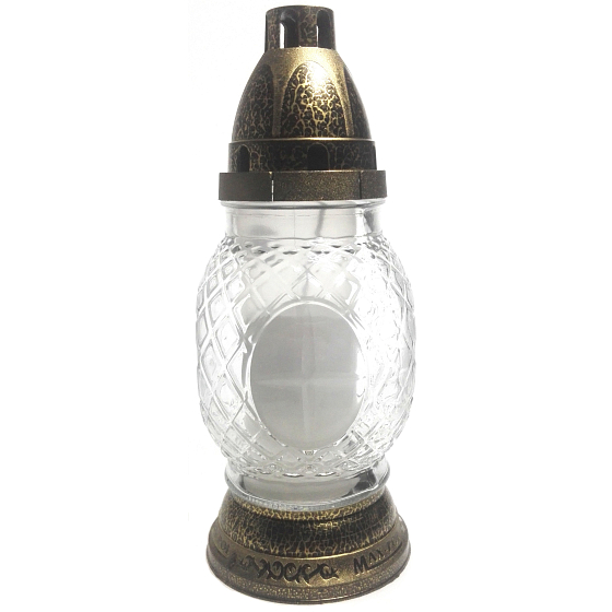 Polplast Lampa skleněná Kříž 90 g 23,5 cm K-672