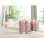 Yankee Candle Matrix Brushed Silver prstenec ozdobný na střední a velké vonné svíčky Classic Illuma Lid