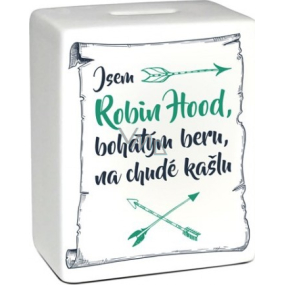Albi Pokladnička keramická cihlička Robin Hood 11,8 x 10 x 5 cm