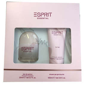 Esprit Essential parfémovaná voda pro ženy 20 ml + sprchový gel 100 ml, dárková sada pro ženy