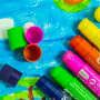 Apli Color Sticks temperové barvy suché metalické 6 x 6 g, sada