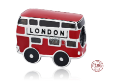Charm Sterlingové stříbro 925 Londýn červený autobus korálek na náramek cestování