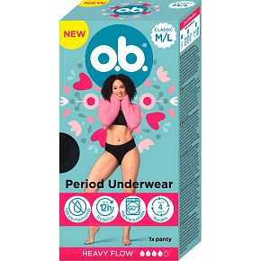 O.B. menstruační kalhotky, velikost M/L, 1 ks