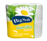 Big Soft Kamilka parfémovaný toaletní papír 160 útržků 3 vrstvý 4 kusy