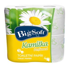 Big Soft Kamilka parfémovaný toaletní papír 160 útržků 3 vrstvý 4 kusy