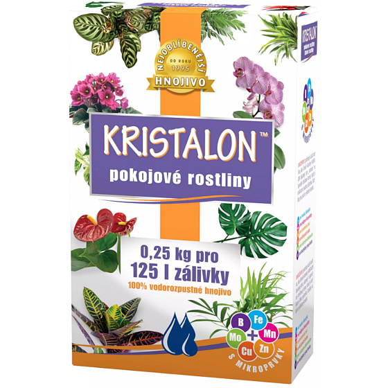 Agro Kristalon Pokojové rostliny univerzální hnojivo 0,25 kg pro 125 l zálivky