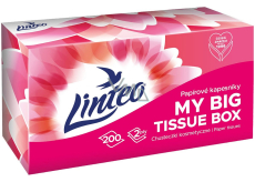 Linteo Satin papírové kapesníky 2 vrstvé 200 kusů různé barvy