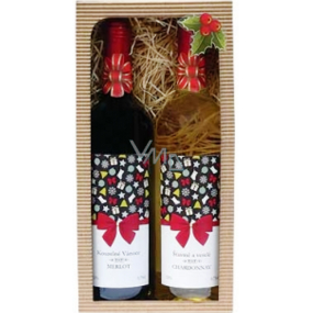 Bohemia Gifts Merlot 0,75 l + Chardonnay 0,75 l, dárkové víno