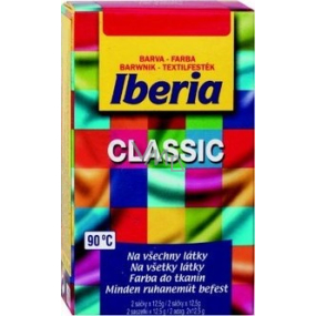 Iberia Classic Barva na textil červená 2 × 12,5 g