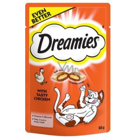 Dreamies Cat s kuřecím doplňkové krmivo pro kočky 60 g