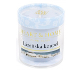 Heart & Home Lázeňská koupel Sojová svíčka bez obalu hoří až 15 hodin 53 g