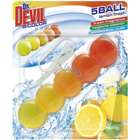 Dr. Devil Lemon Fresh BiColor 5Ball Wc závěs 35 g