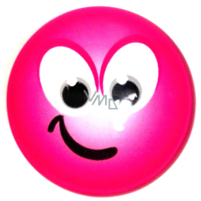 Nekupto Magnet Emoji Smajlík kolečko růžové 4 cm