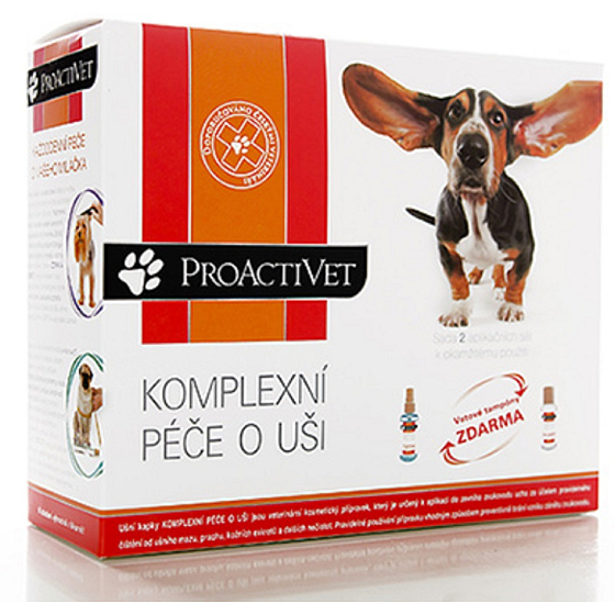 Proactivet Kompletní péče o uši pomůže snížit riziko ušního zánětu 2 x 50 ml