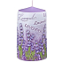 Candles Levandule vonná svíčka s obtiskem levandule válec 60 x 110 cm 1 kus
