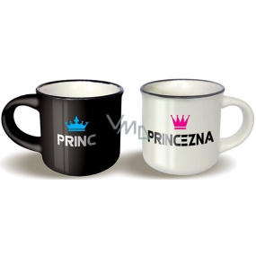 Nekupto Párové mini hrníčky Princ a Princezna 2 x 100 ml