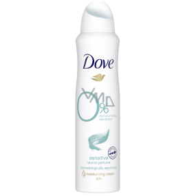 Dove 0% Aluminum Sensitive deodorant sprej pro ženy 150 ml