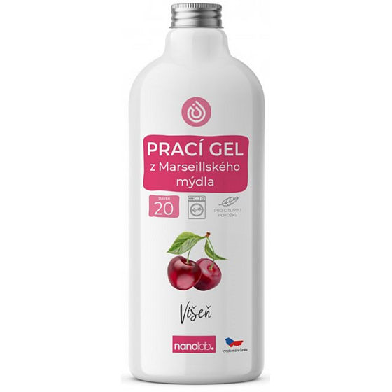Nanolab Višeň prací gel z Marseillského mýdla pro citlivou pokožku 20 dávek 1 l