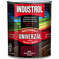 Industrol S2013 univerzál lesk vrchní barva na kov a dřevo, 8850 tmavá červeň višňová, 750 ml