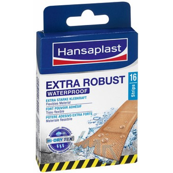 Hansaplast Extra Robust voděodolná náplast 26 x 76 mm 16 kusů