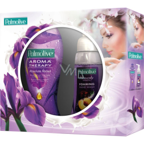 Palmolive Hýčkej svou pokožku Relax sprchový gel 250 ml + tekuté mýdlo Plum 250 ml, kosmetická sada