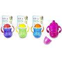 First Steps Sipper Cup 12+ láhev se sosákem a dvěma uchy pro děti růžová 300 ml