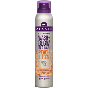 Aussie Wash + Blow Peach Fusion suchý šampon na vlasy 180 ml
