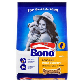 Bono Adult Mini s drůbežím kompletní krmivo pro psy 400 g