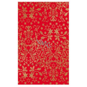 Ditipo Dárkový balicí papír 70 x 200 cm Luxusní červený zlaté ornamenty