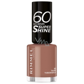 Rimmel London 60 Seconds Super Shine Nail Polish lak na nehty 101 Taupe Throwback 8 ml