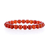 Jadeit červený náramek elastický přírodní kámen, kulička 8 mm / 16 - 17 cm