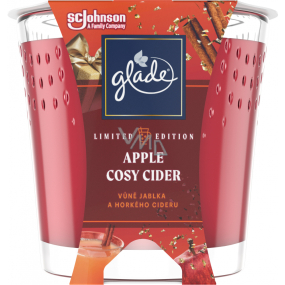 Glade Apple Cosy Cider s vůní jablka a horkého cideru vonná svíčka ve skle, doba hoření až 38 hodin 129 g