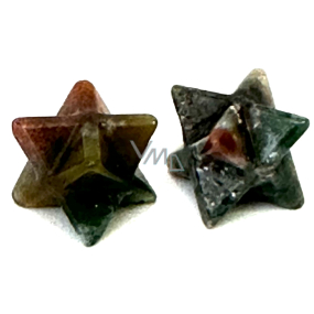 Achát Indický merkaba hmatka z přírodního kamene 13 mm,1 kus, symbolizuje element země