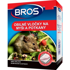 Bros Obilné vločky proti myším, krysám a potkanům 50 g