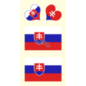 Arch Tetovací obtisky na obličej i tělo Slovensko vlajka 3 motiv