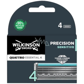 Wilkinson Sword Quattro Titanium Sensitive náhradní hlavice 4 kusy