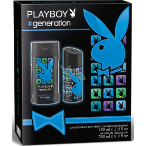 Playboy Generation for Him deodorant sprej 150 ml + sprchový gel 250 ml, dárková sada