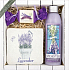 Bohemia Gifts Lavender La Provence sprchový gel 200 ml + ručně vyráběné mýdlo 30 g + dekorační kachlík s potiskem 10 x 10 cm, kosmetická sada