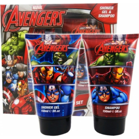 Marvel Avengers šampon na vlasy 150 ml + sprchový gel 150 ml, kosmetická sada pro děti