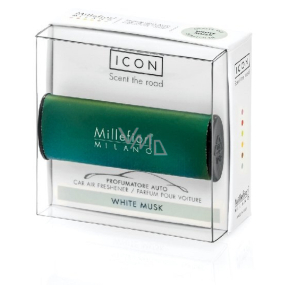 Millefiori Milano Icon White Musk - Bílé pižmo vůně do auta Classic zelená voní až 2 měsíce 47 g