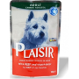 Plaisir Dog hovězí kousky se zeleninou kompletní krmivo pro dospělé psy kapsička 100 g