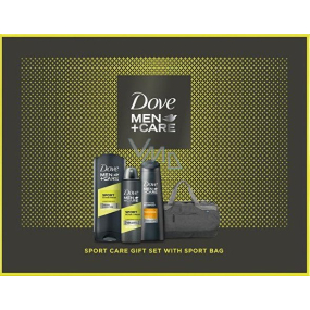 Dove Men + Care Sport sprchový gel pro muže 400 ml + antiperspirant sprej 150 ml + šampon na vlasy 250 ml + kosmetická taška, kosmetická sada