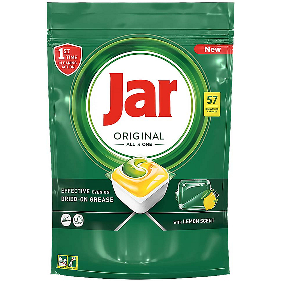 Jar Original All in One Lemon kapsle do myčky nádobí 57 kusů