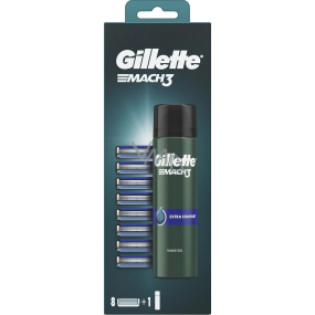 Gillette Mach3 Extra Comfort gel na holení 200 ml + náhradní hlavice 8 kusů pro muže