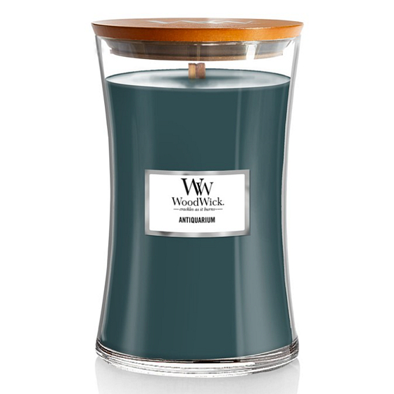 WoodWick Antiquarium - Starožitnictví vonná svíčka s dřevěným knotem a víčkem sklo velká 609 g
